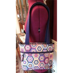 Donna Sharp Geometric Design Shoulder Bag Tote